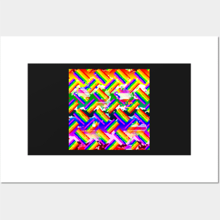 Rainbow Flags And Rainbow Stripes Posters and Art